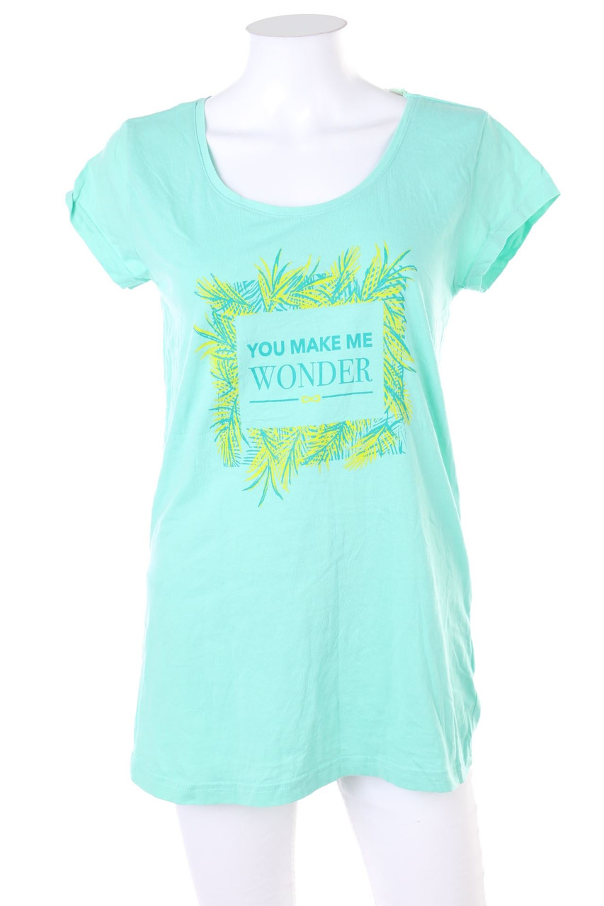 Ohne Label - Kurzarm-Shirt mit Print - M