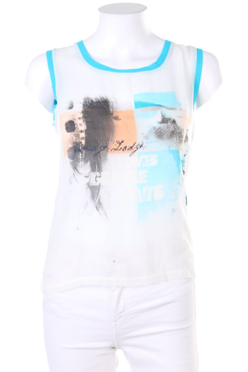 VERO MODA - Blusentop mit Statement-Print - S