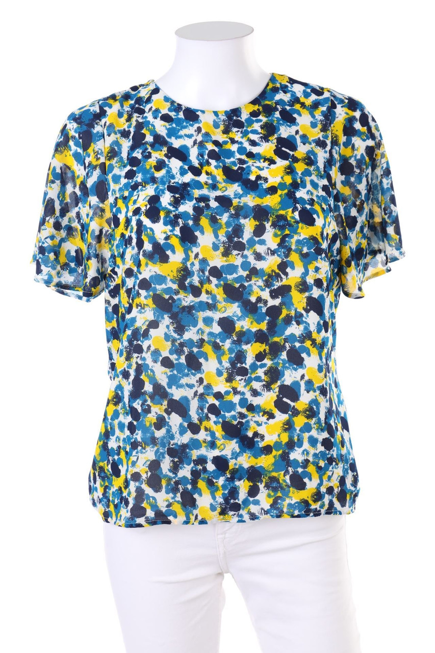 H&M - Kurzarm-Bluse mit Print - D 38