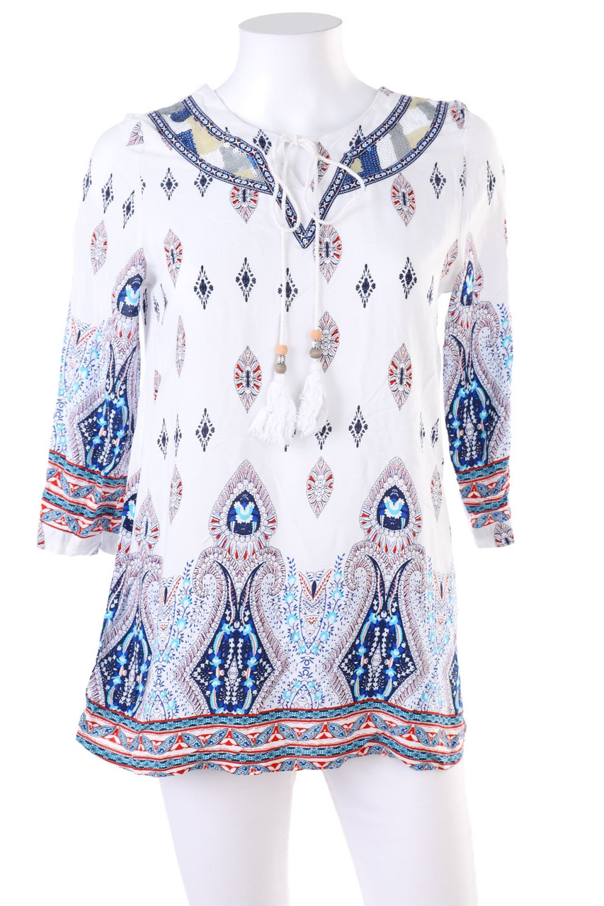 My Hailys - Bluse mit Krempel-Ärmeln - S