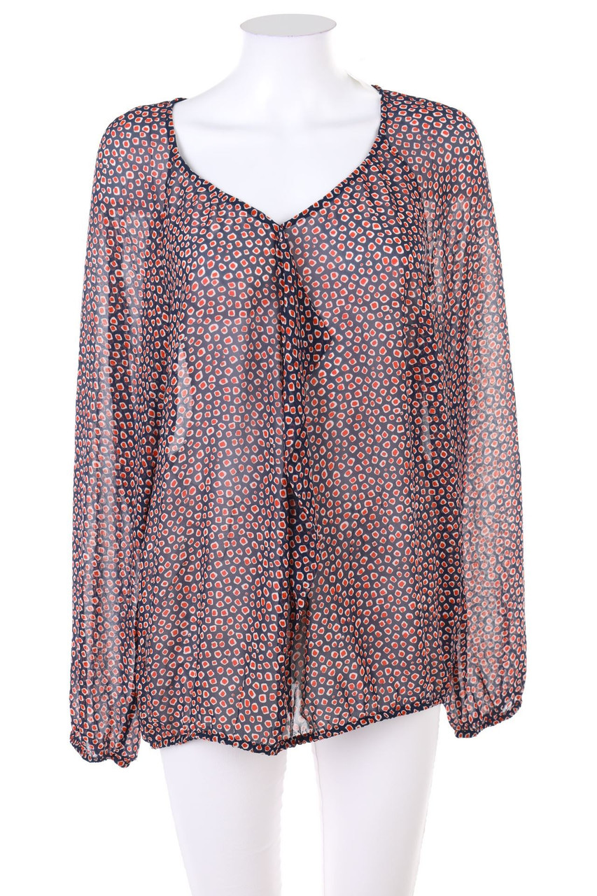 ESPRIT - Chiffon-Bluse mit Muster - D 42
