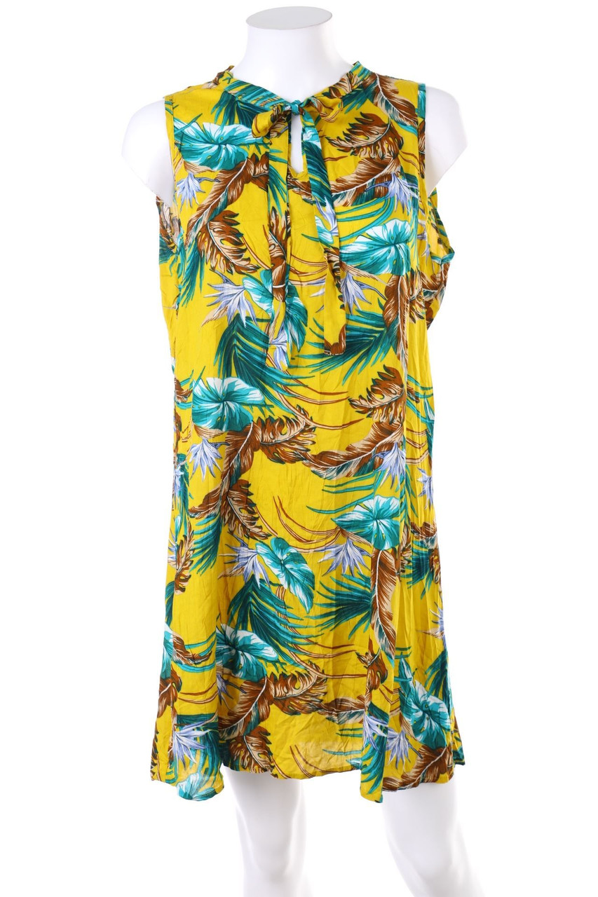 SECONDHAND - Kleid mit Tropical Print - L