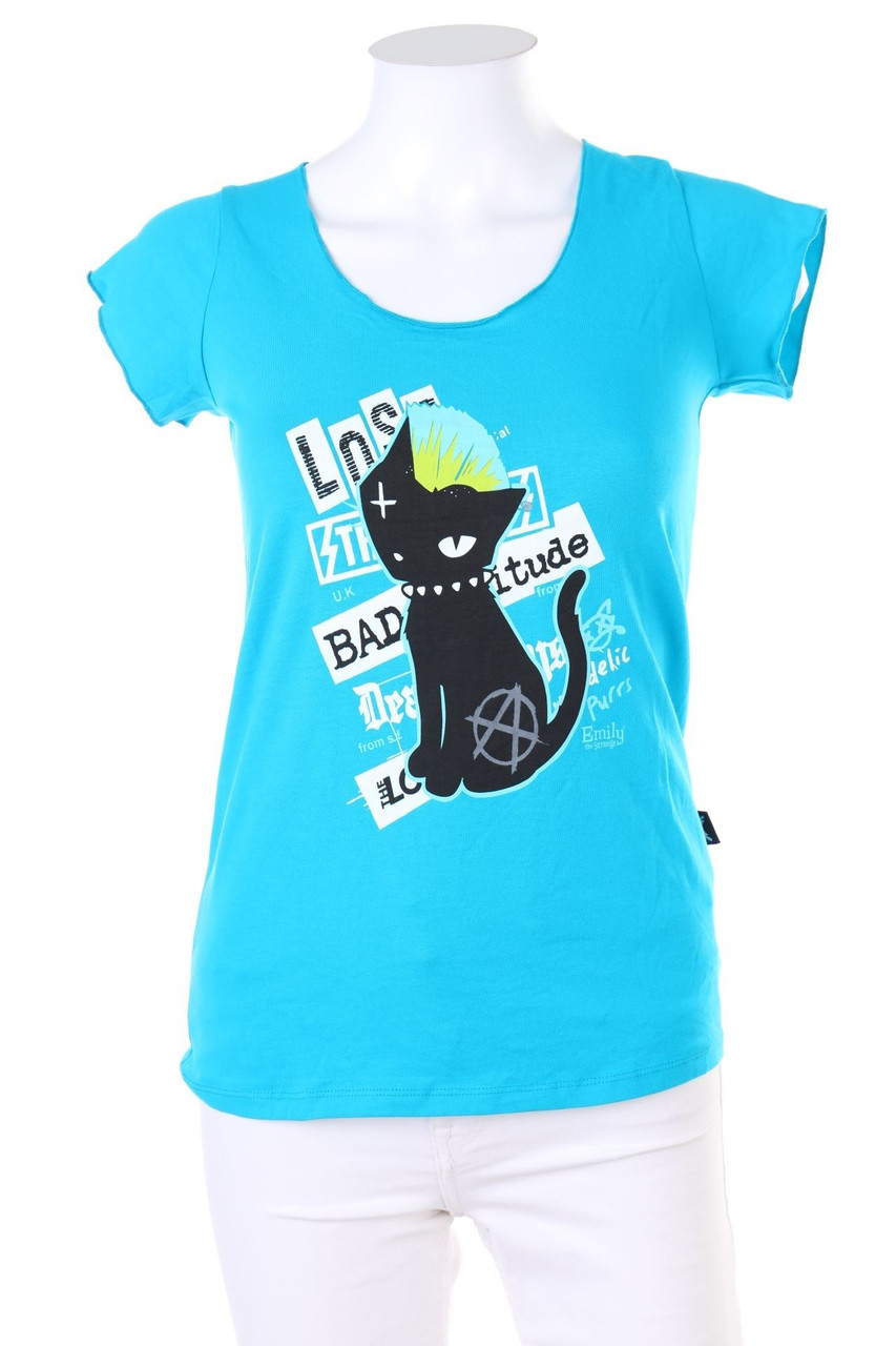 Emily the Strange - Kurzarm-Shirt mit Rückenausschnitt - D 32