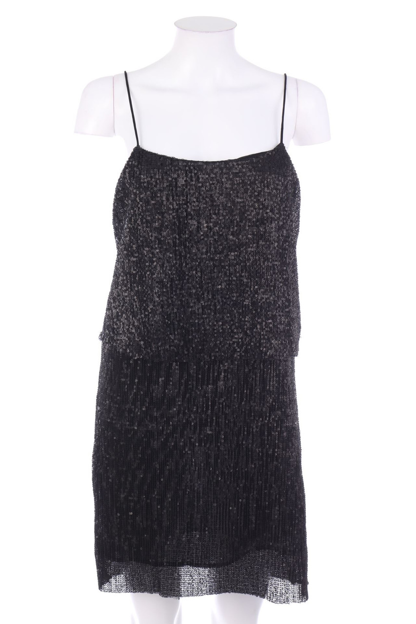 MANGO - Kleid mit Pailletten im Layer Look - S