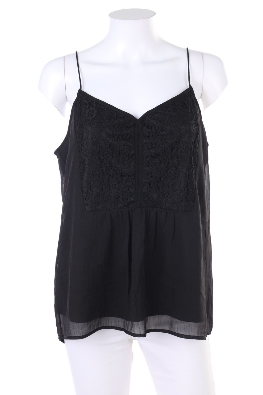 VERO MODA - Träger-Top in A-Linie mit Spitzen-Einsatz - L