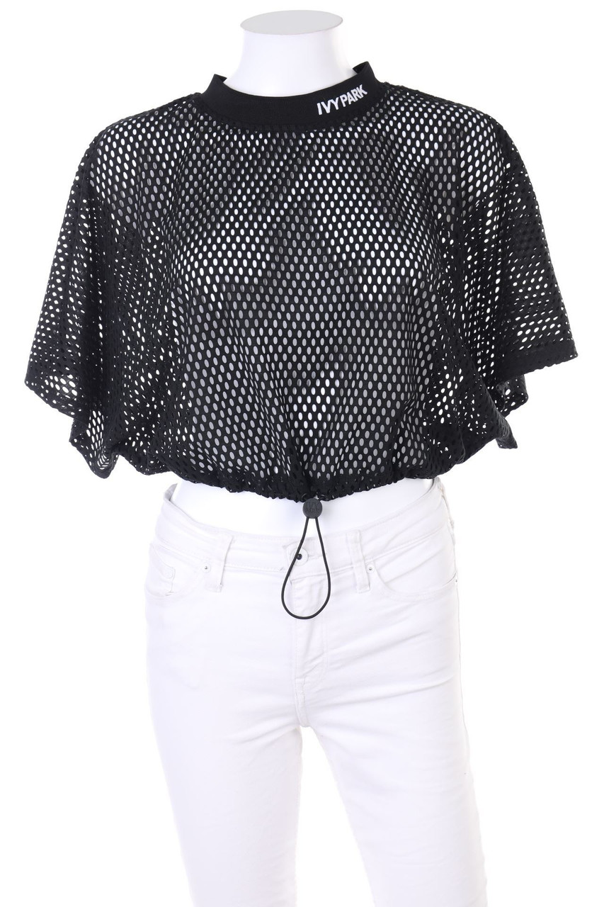 IVY PARK - Netz-Cropped-Shirt mit Batwing-Ärmeln - XS