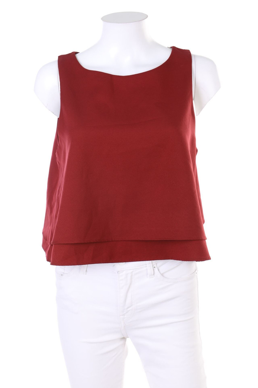 GLAMOROUS - Crop-Top im Layer Look - M