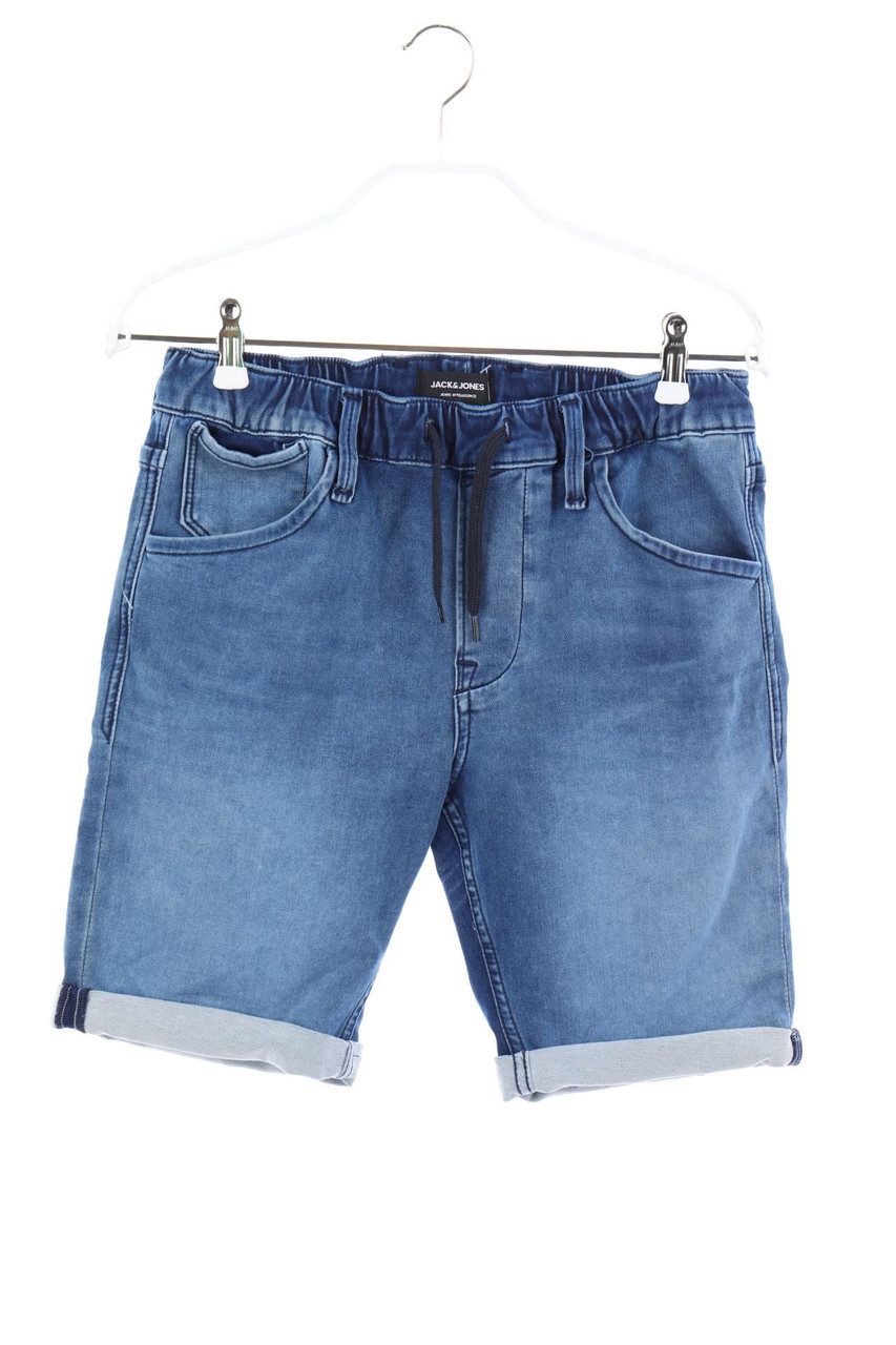 JACK & JONES - Used Look Jeans-Shorts mit Tunnelzug - W29