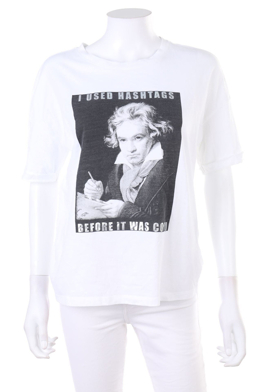 RESERVED - Kurzarm-Shirt mit Foto-Print - XS