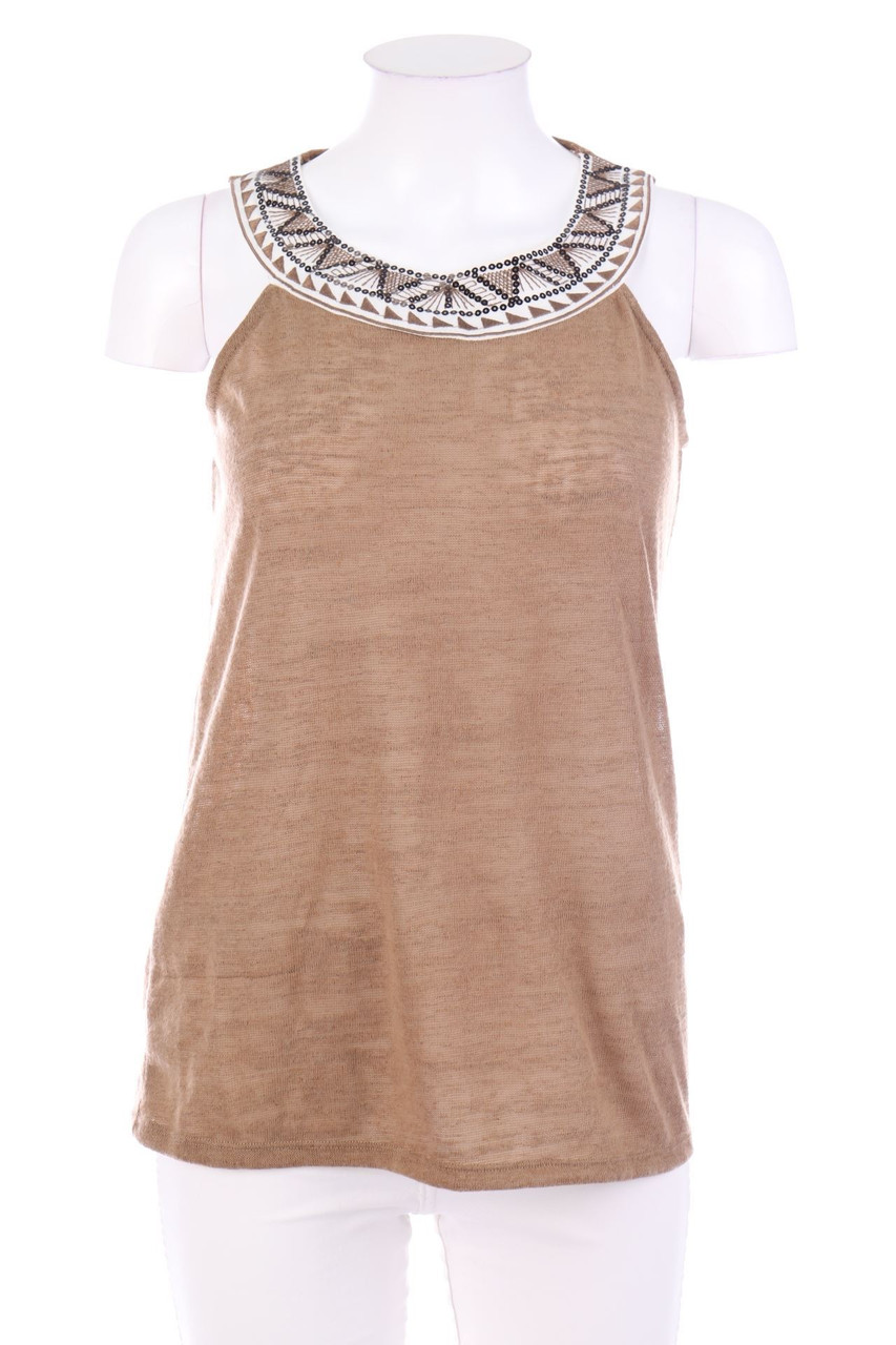 Ohne Label - Top mit Stickereien im Ethno-Stil - S