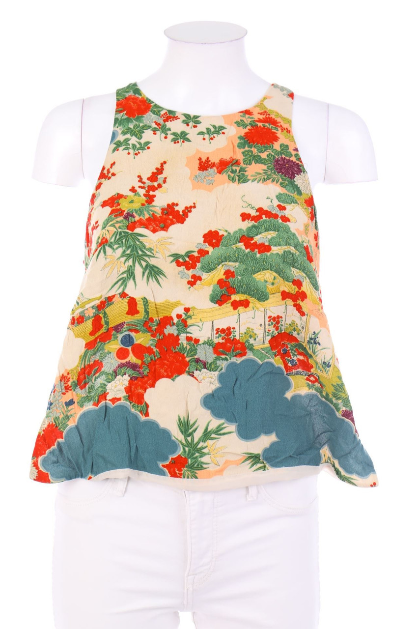 ZARA TRF - Blusentop mit floralem Muster - M