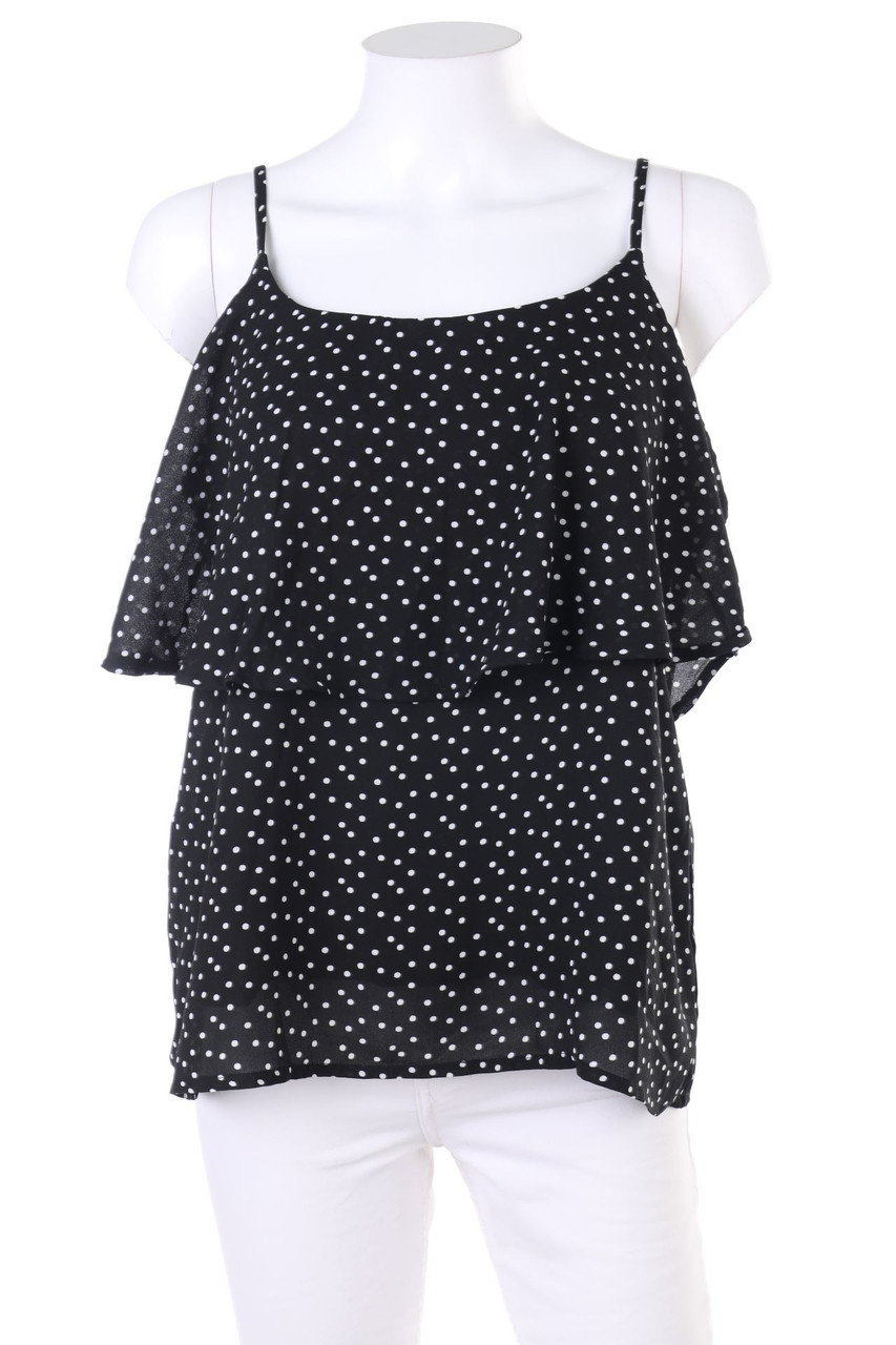 manguun - Blusentop im Layer Look mit Punkten - D 42