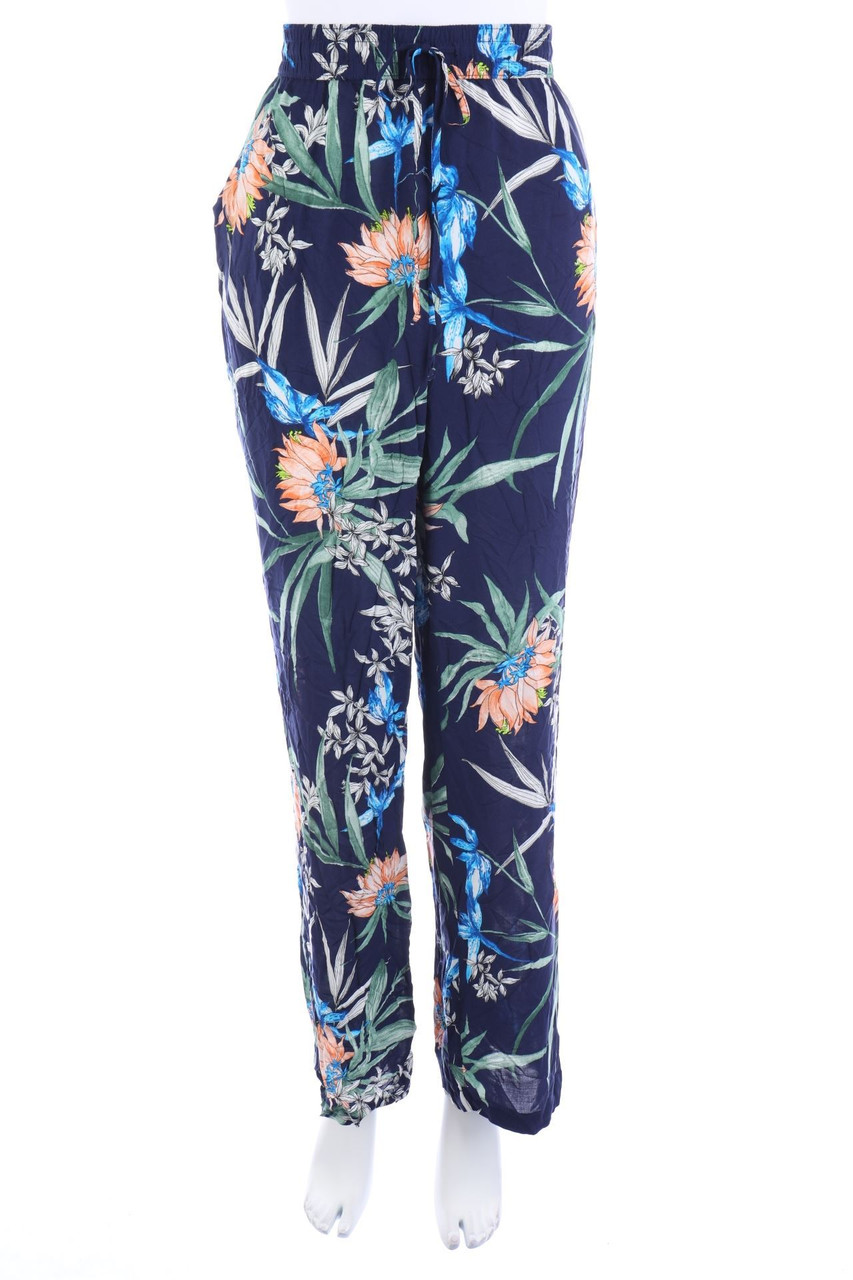 s.Oliver - Jogger-Hose mit Blumen-Print - D 42