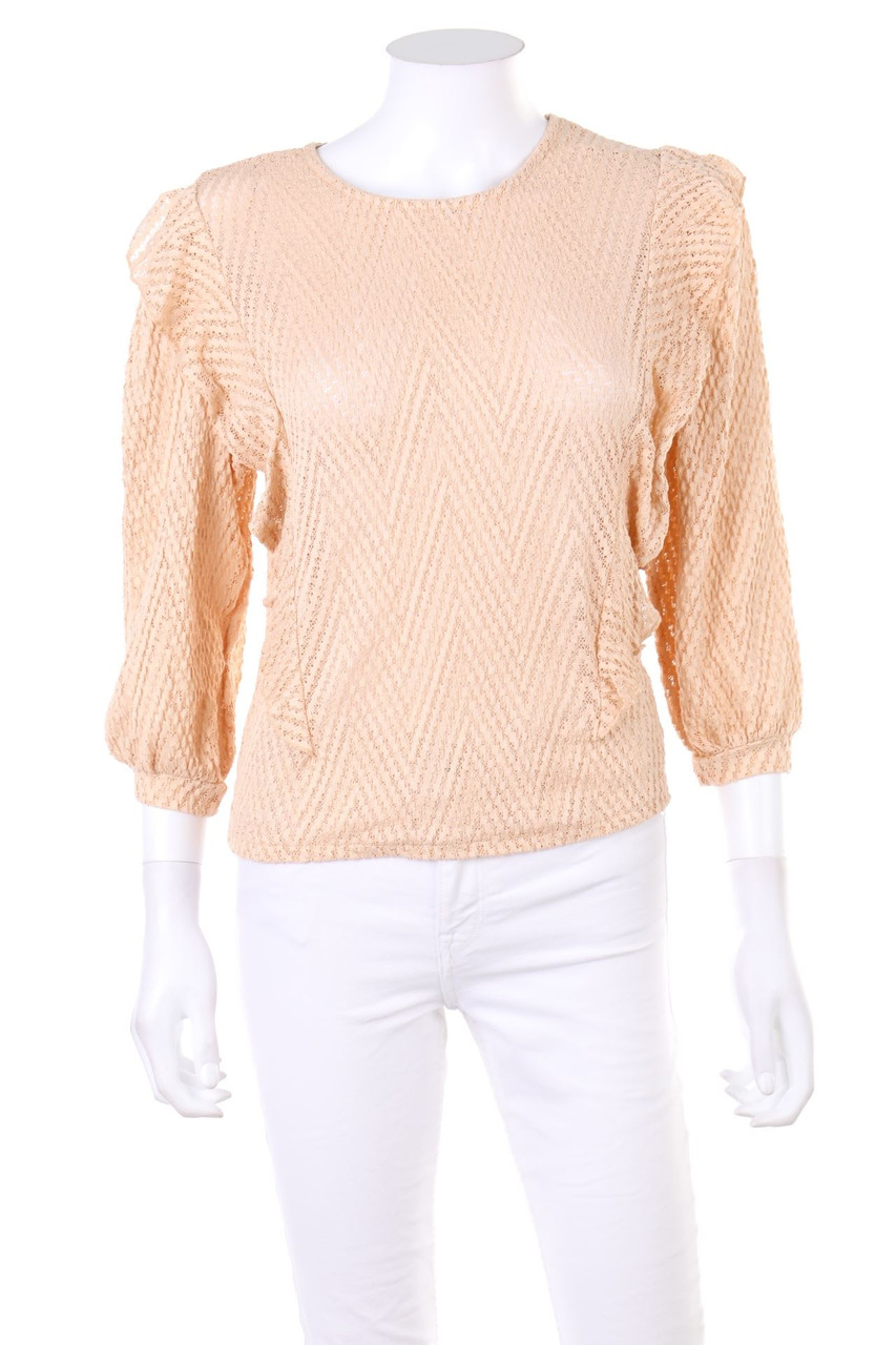 Ohne Label - Bluse mit Volants - D 40