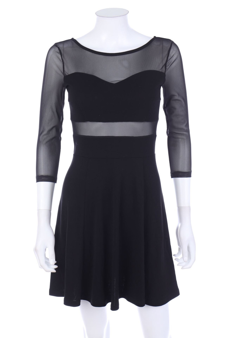 H&M DIVIDED - Party-Kleid mit Mesh-Einsatz - S