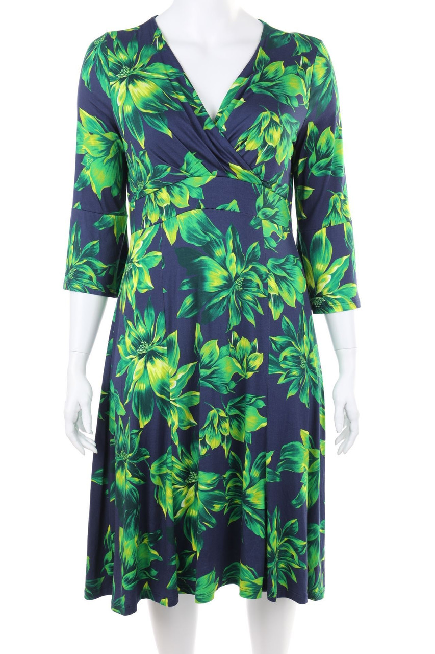 ARTIGIANO - Midikleid mit Blumen-Print - D 46