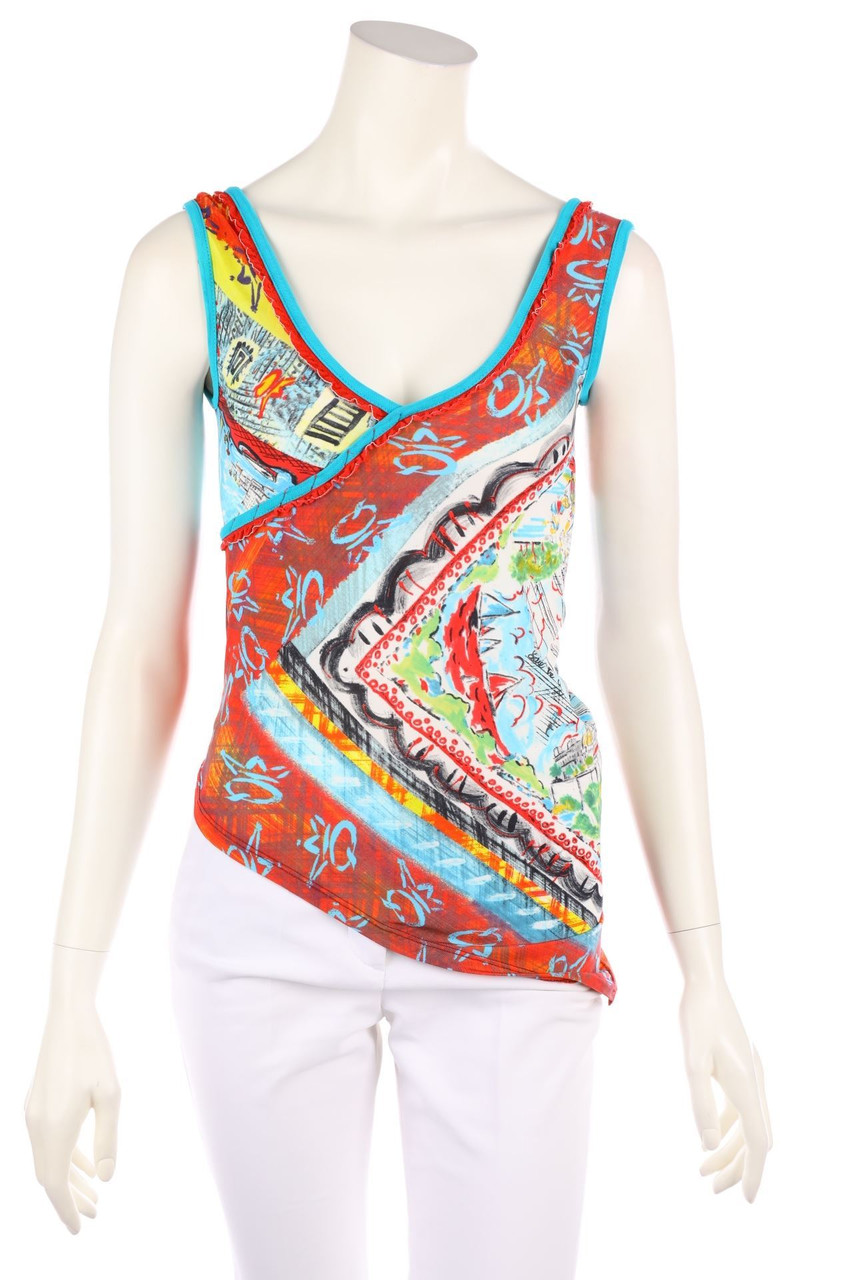 SAVE THE QUEEN! - Top mit asymmetrischem Schnitt - S