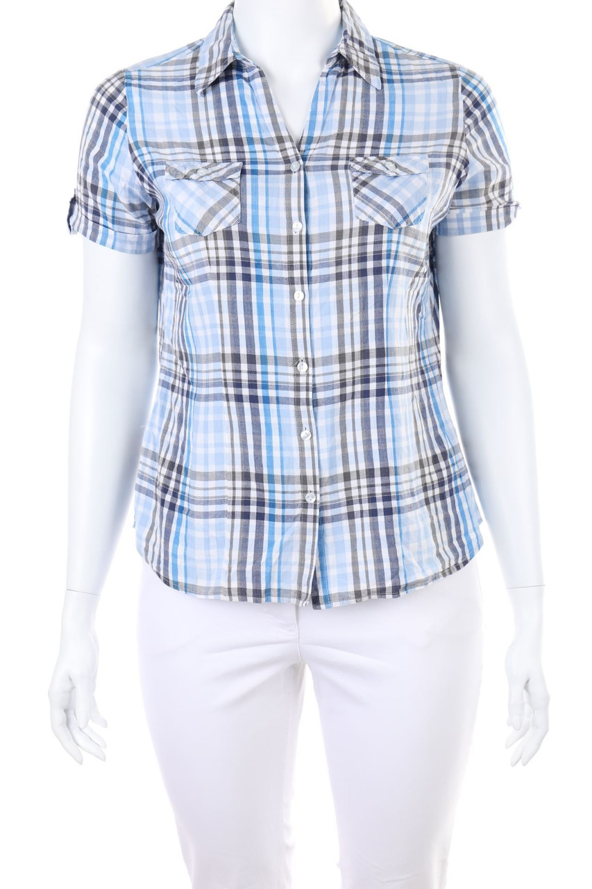 Bexley - Karo-Hemd-Bluse mit kurzem Ärmel - D 44