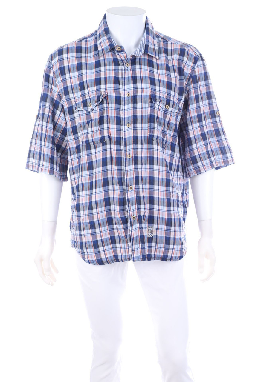 Marc O´Polo - Kurzarm-Hemd mit Karo-Muster - XXL