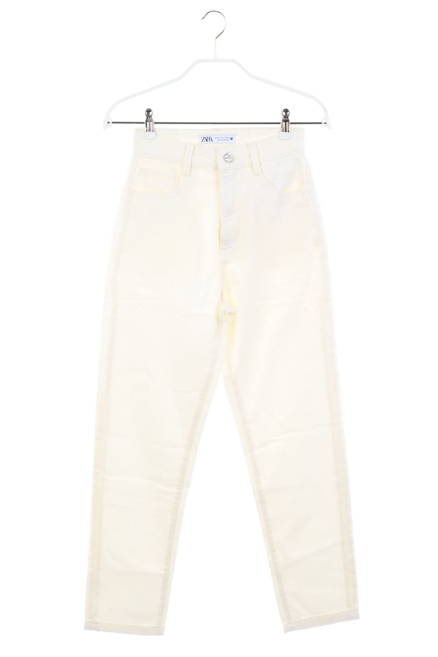 ZARA - Straight Cut Jeans mit Logo-Patch - D 32