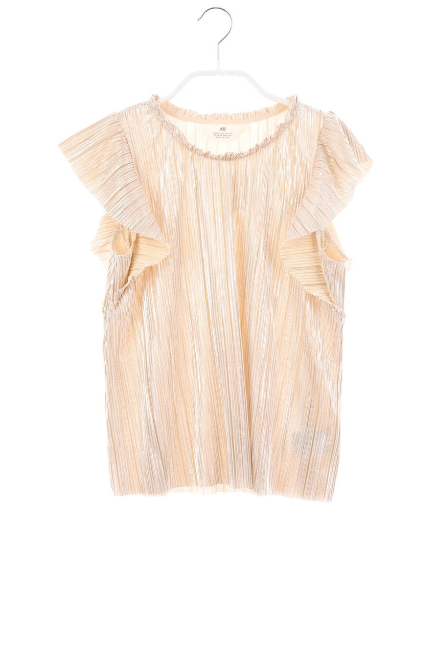 H&M - Plissee-Bluse mit Metallic-Effekt - 140