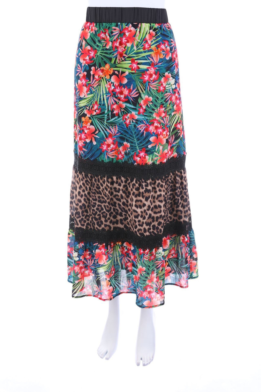 maloo - Muster-Midirock mit Spitze - D 48