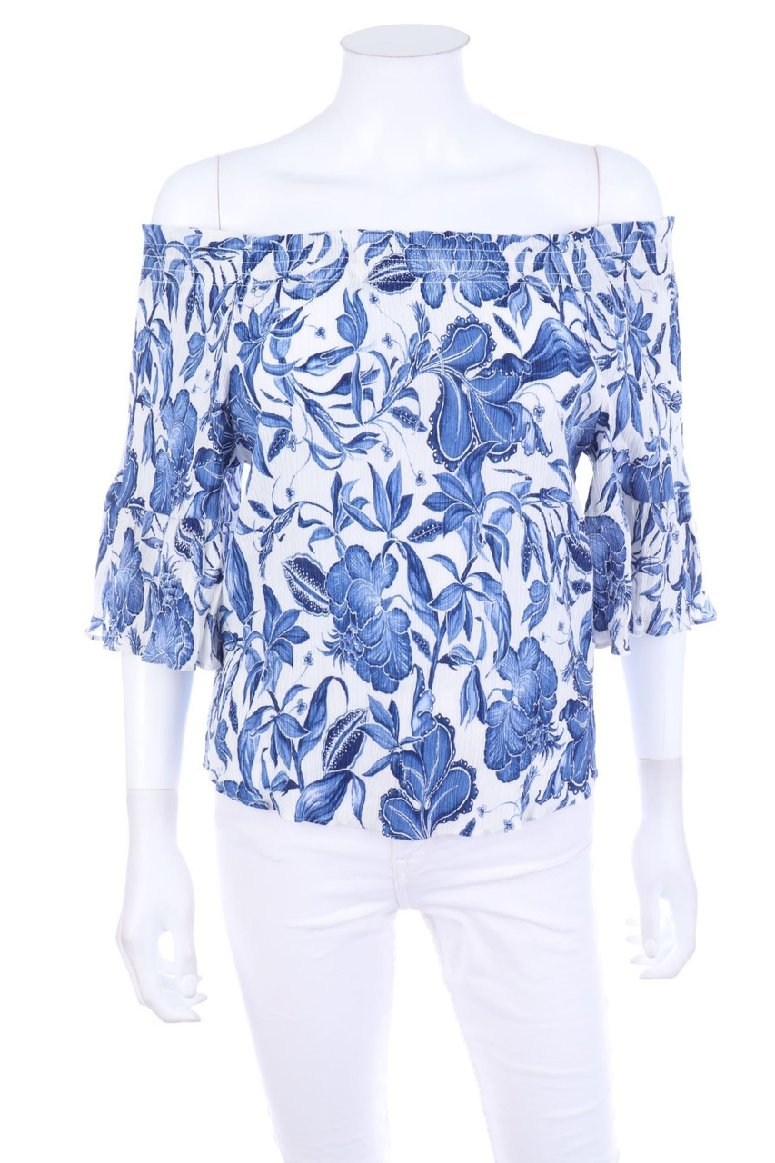 H&M - Carmen-Bluse mit floralem Muster - D 36