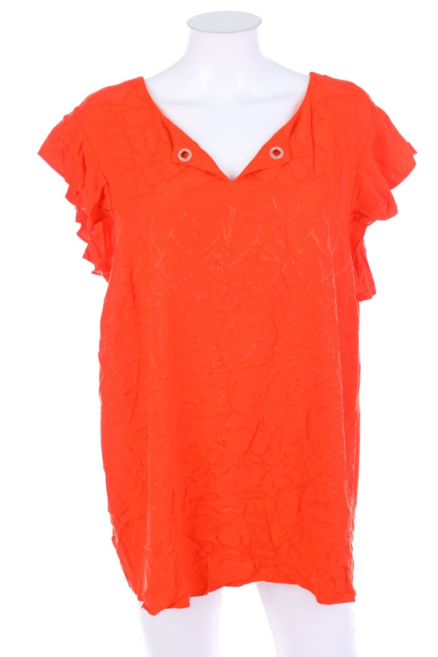 s.Oliver - Kurzarm-Bluse mit Volants - D 44