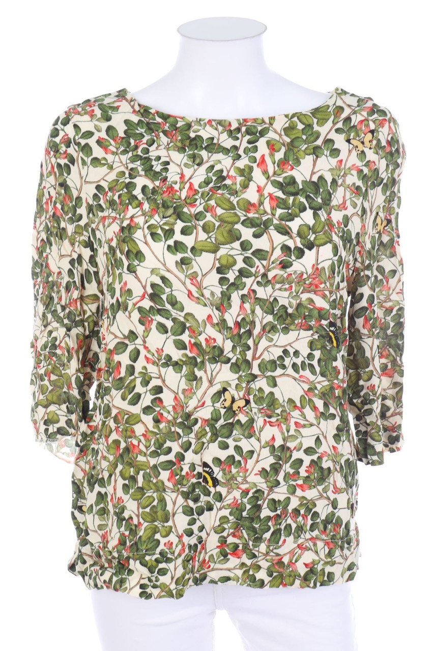 H&M - Bluse mit 3/4-Ärmel mit Blumen-Print - D 36