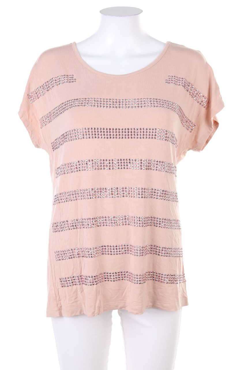 Sarah Kern - Kurzarm-Shirt mit Strass-Steinen - D 40