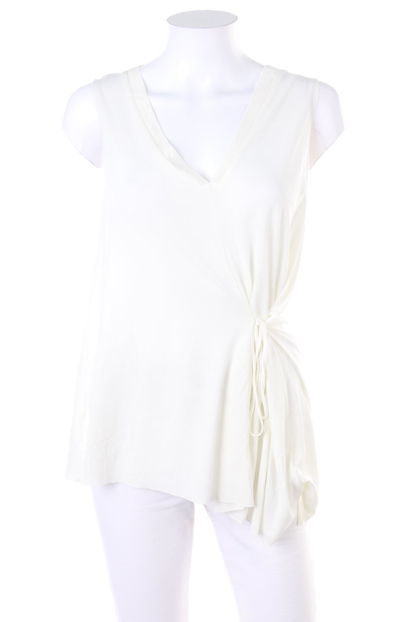 ZARA W&B - Top mit asymmetrischem Schnitt zum Knoten - S