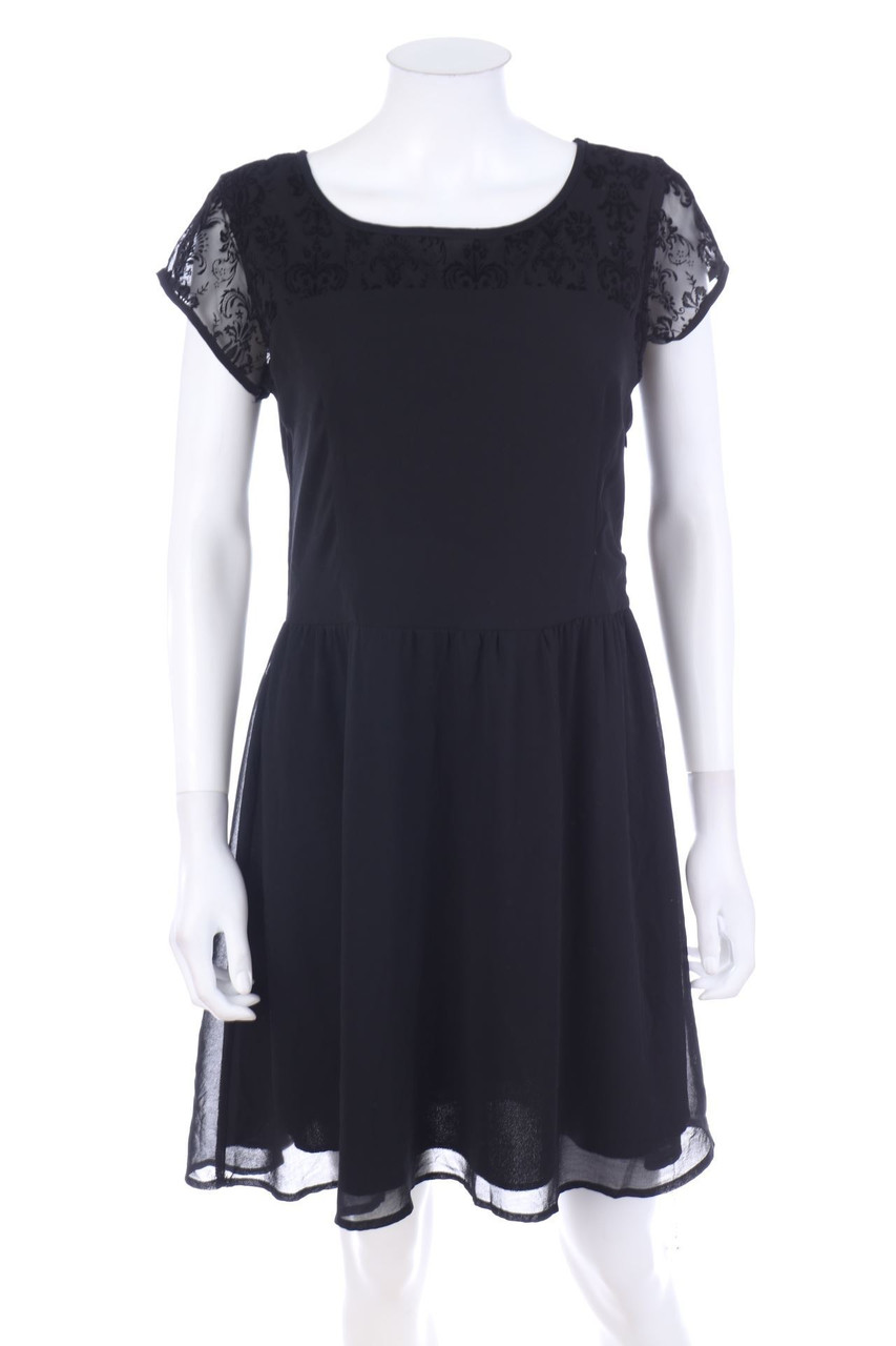 House - Mini-Abendkleid mit Flock-Print - L