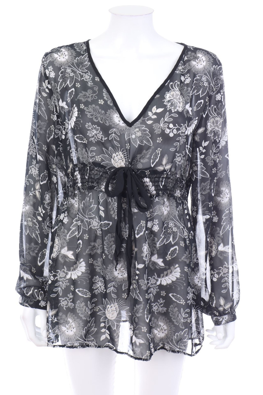 s.Oliver - Bluse mit Blumen-Print - D 40