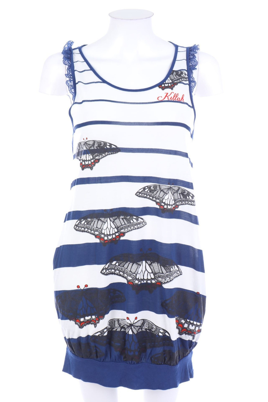 Killah - Muster-Minikleid aus Viskose mit Spitze - M