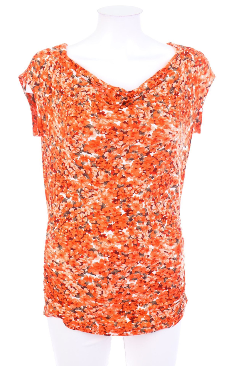 expresso - Kurzarm-Bluse mit Blumen-Print - M