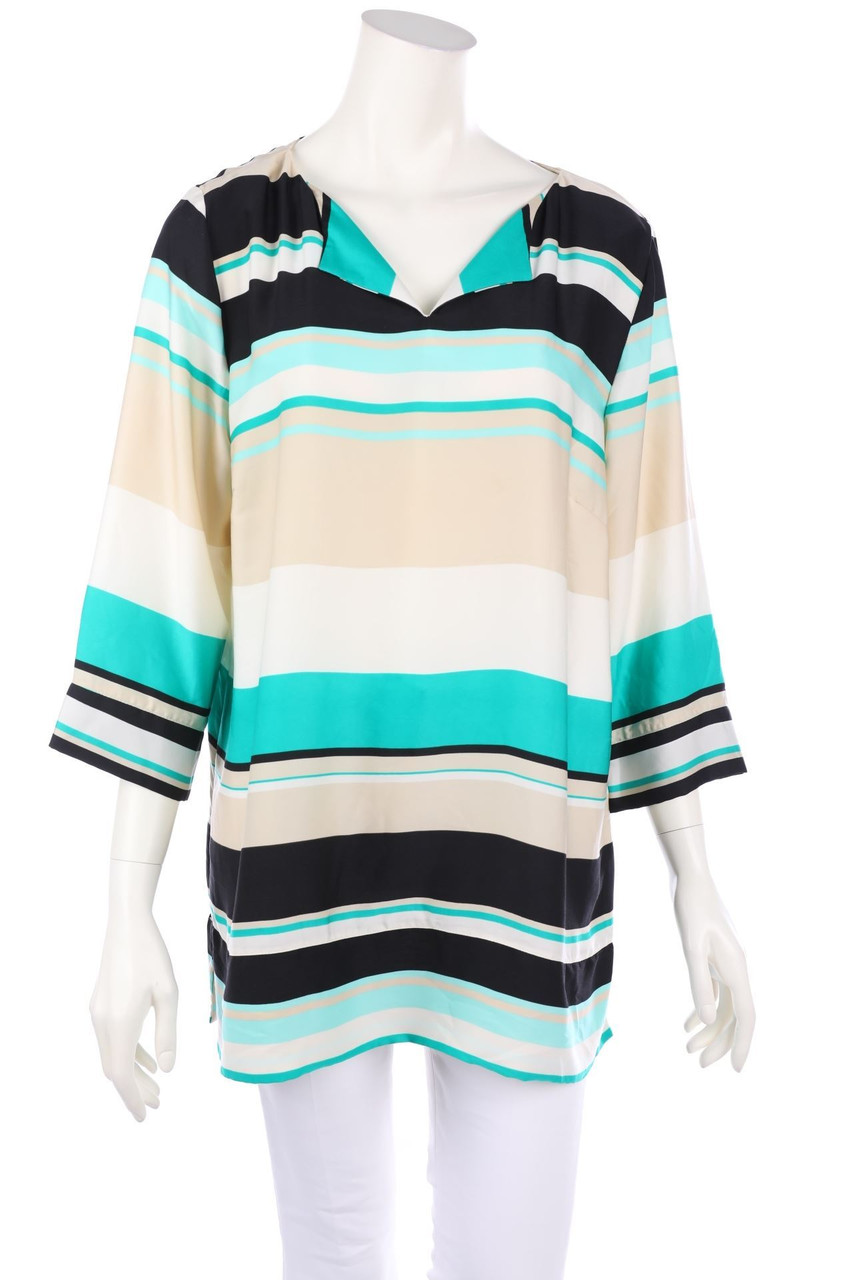 JJB BENSON - Streifen-Bluse mit 3/4-Ärmel - D 44