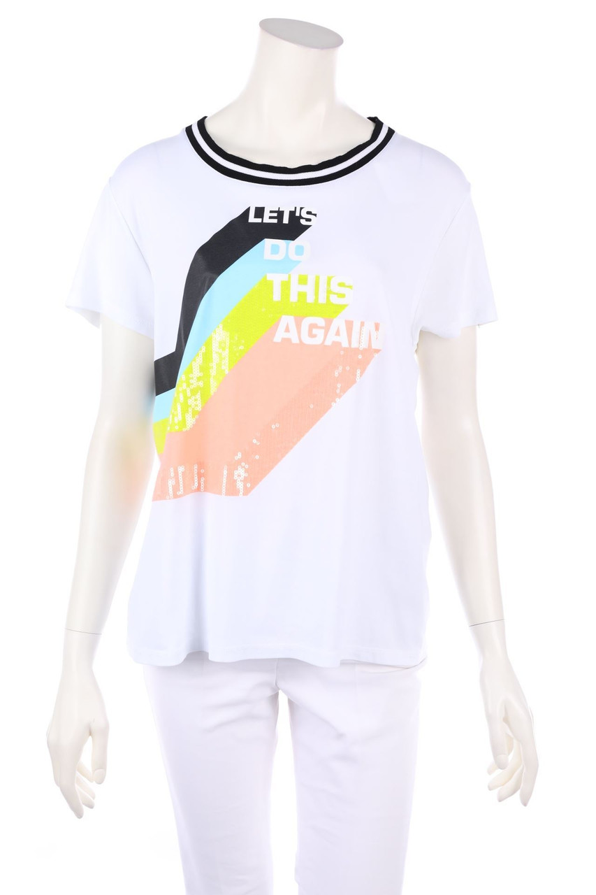 MARC CAIN - Kurzarm-Shirt mit Print - D 44