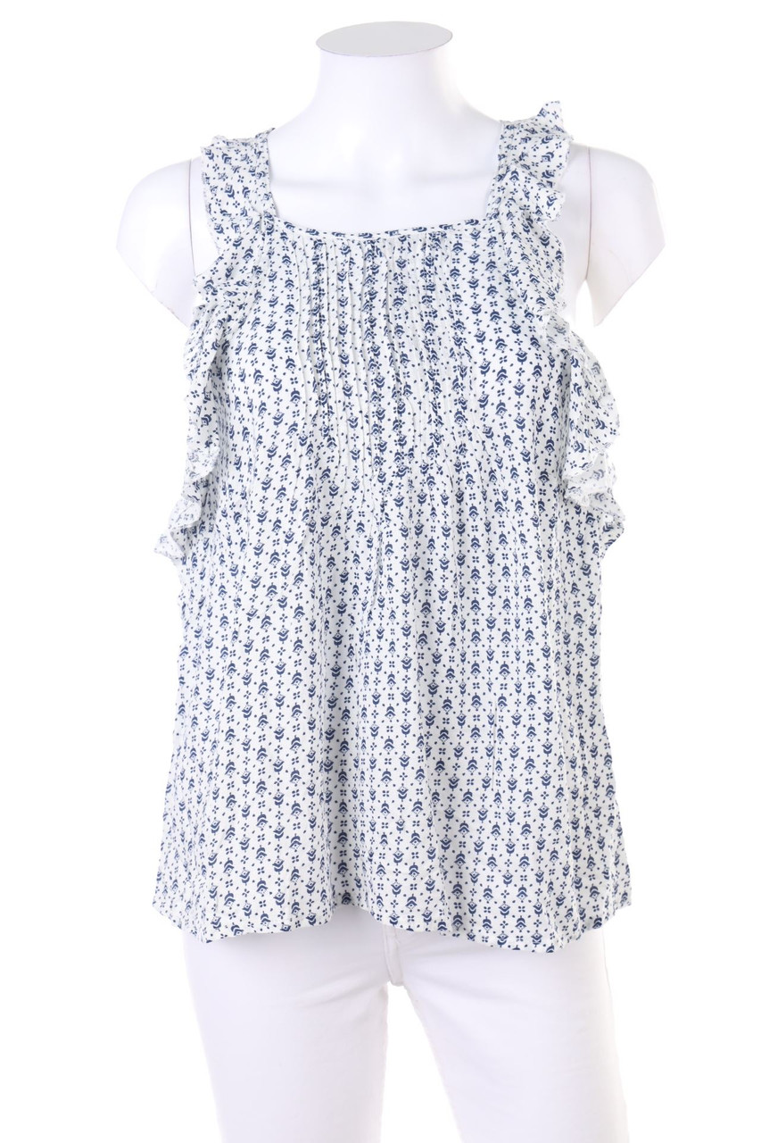 Ohne Label - Print-Blusentop mit Volants - D 40