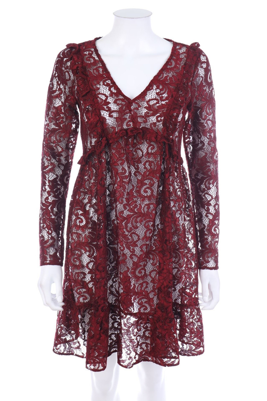 asos - Abendkleid aus Spitze mit Rüschen - D 34