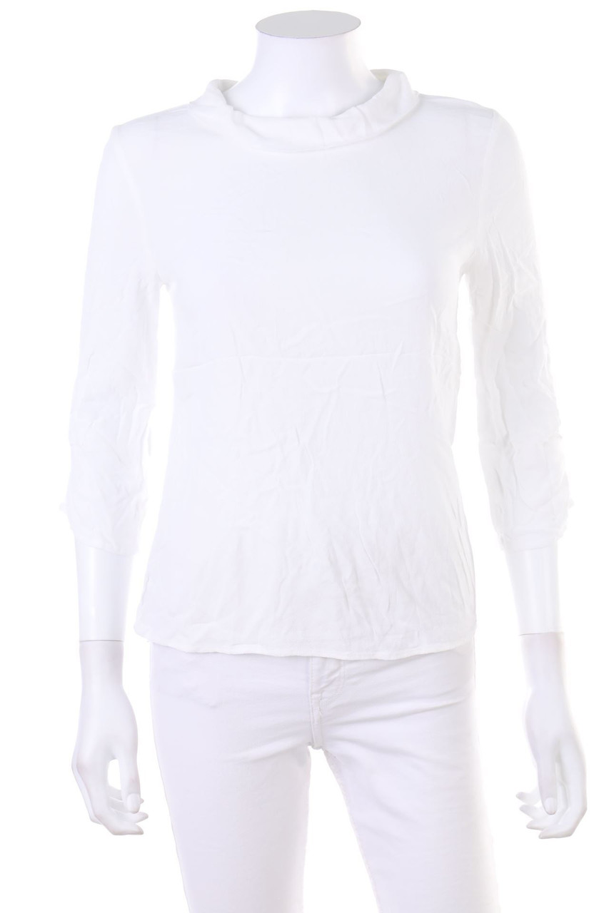 ZARA - Bluse mit 3/4-Ärmel mit Kragen - XS