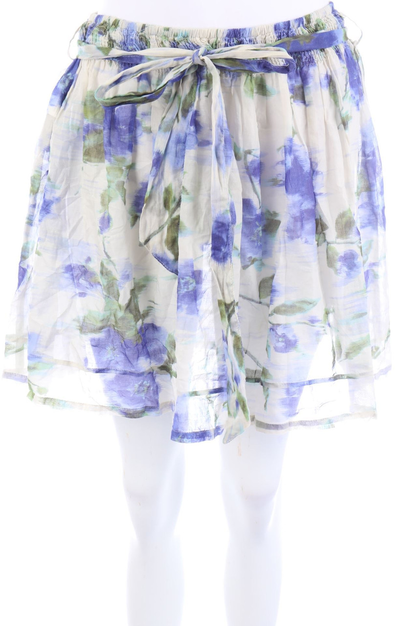 BENETTON - Baumwoll-Rock mit Blumen-Print - S