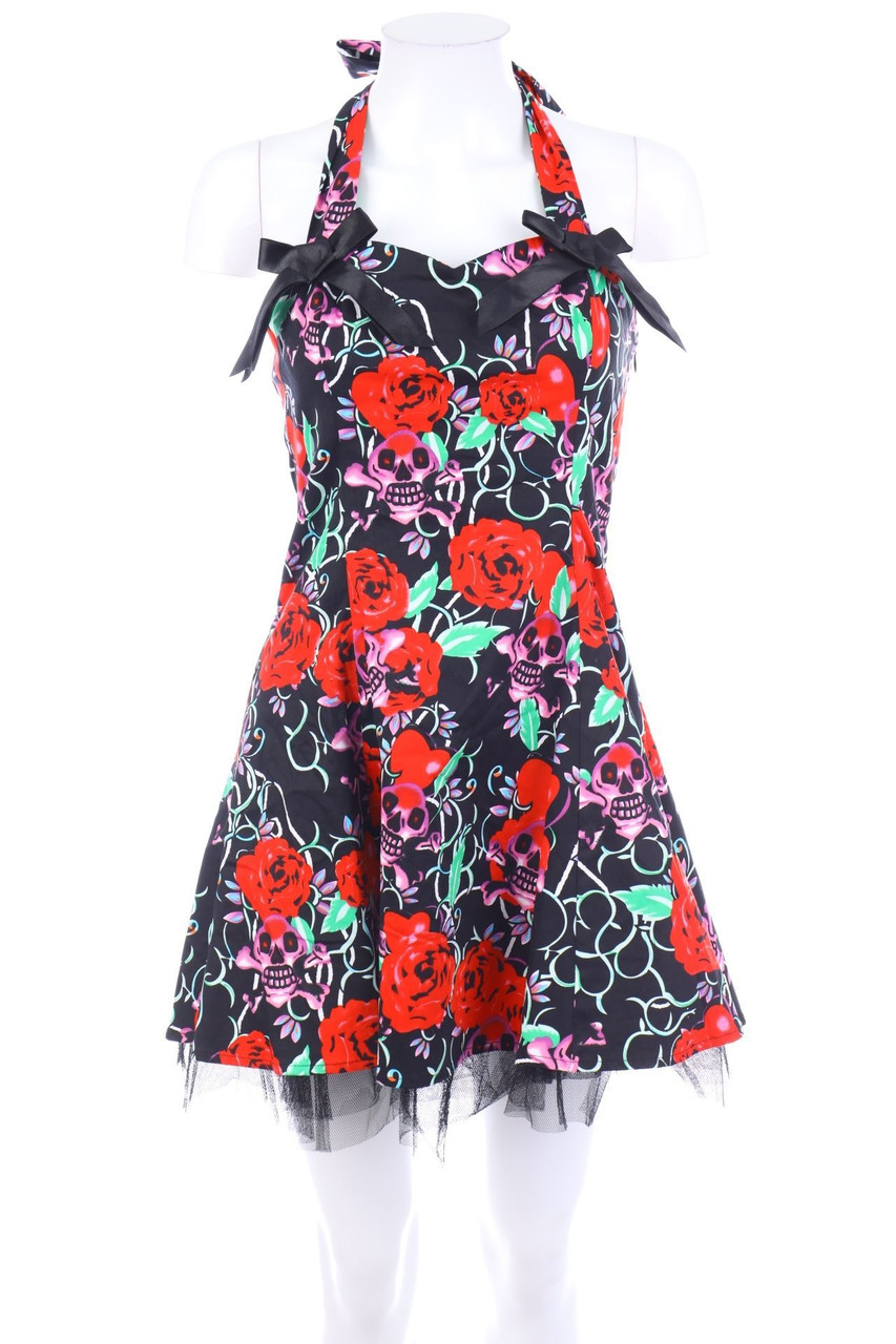 H&R - Neckholder-Muster-Minikleid im 60s-Style - D 38