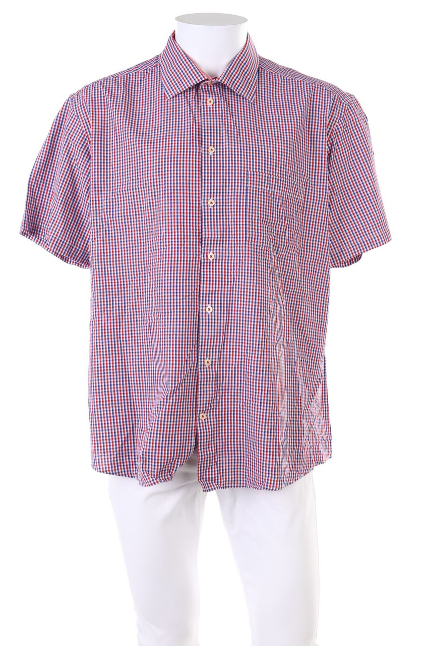 MANOR man - Kurzarm-Hemd mit Karo-Muster - XXL