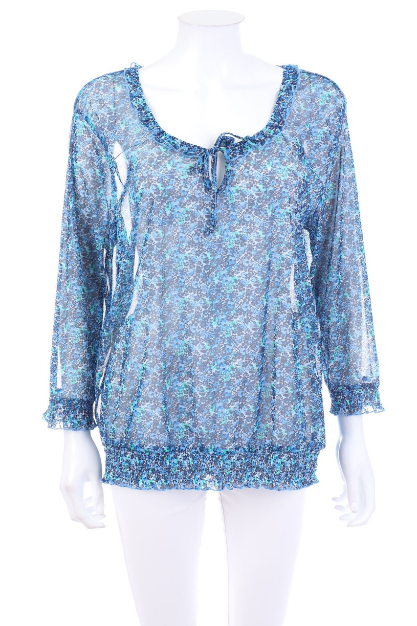 Ohne Label - Bluse mit Blumen-Print - D 44-46