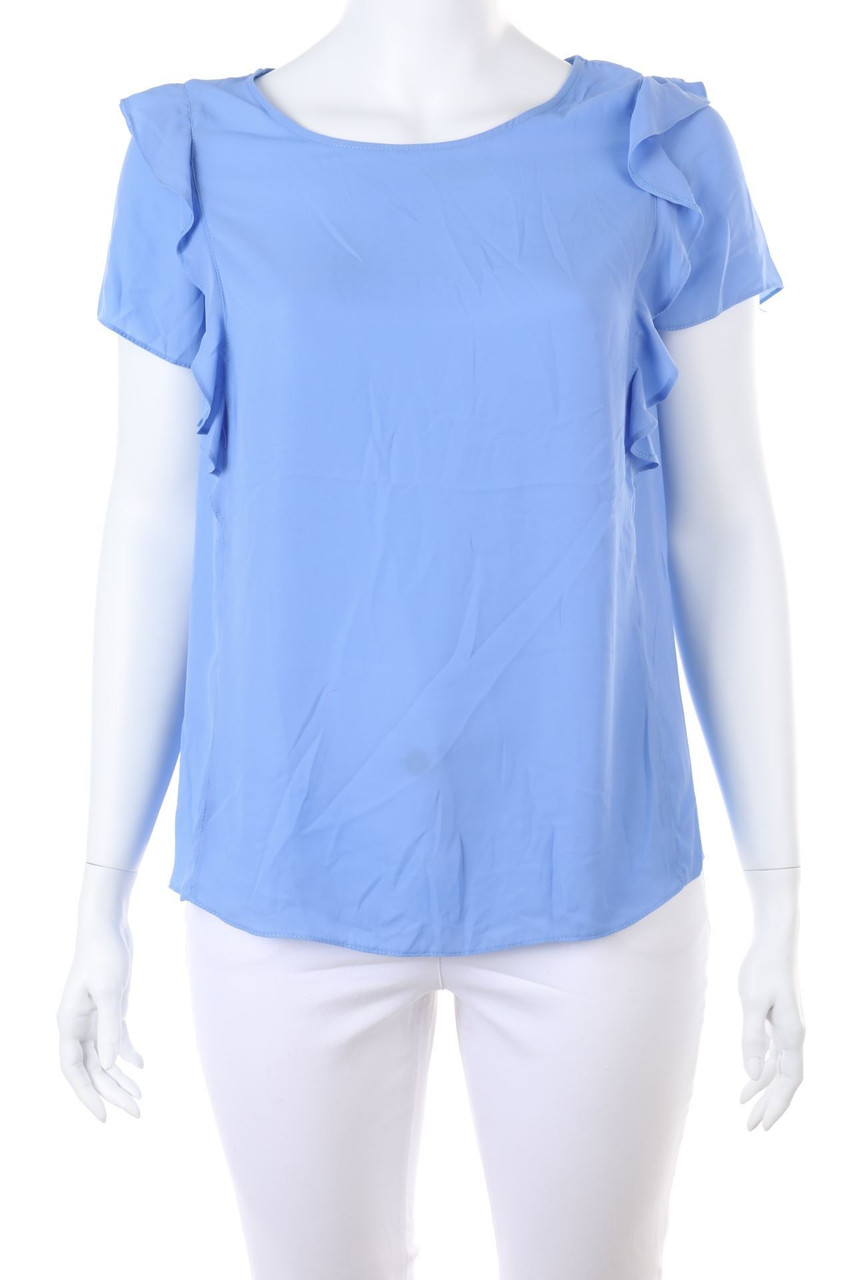 NEW LOOK curves - Kurzarm-Bluse mit Volants - D 44