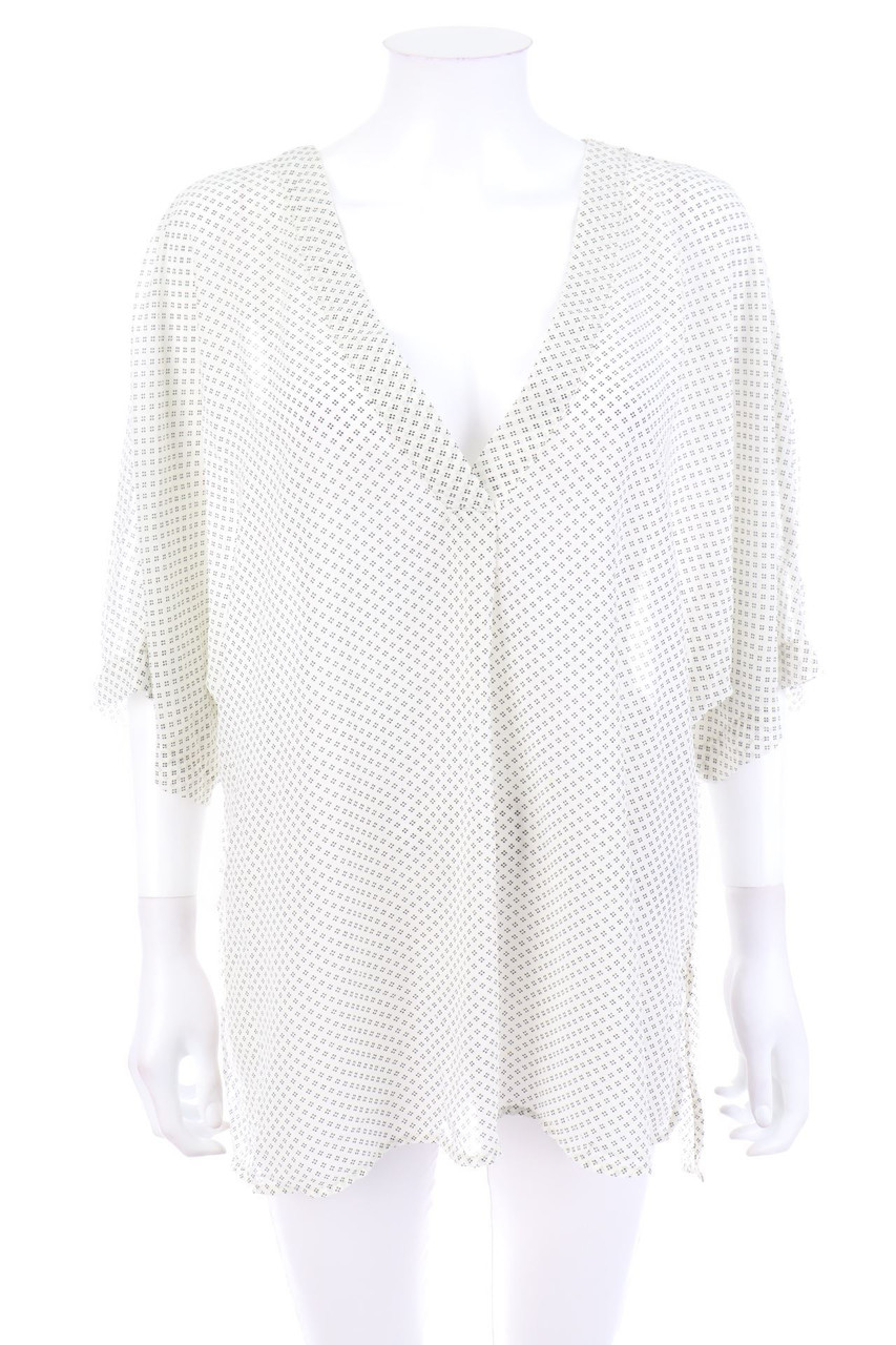 H&M - Kurzarm-Bluse mit Print - D 42