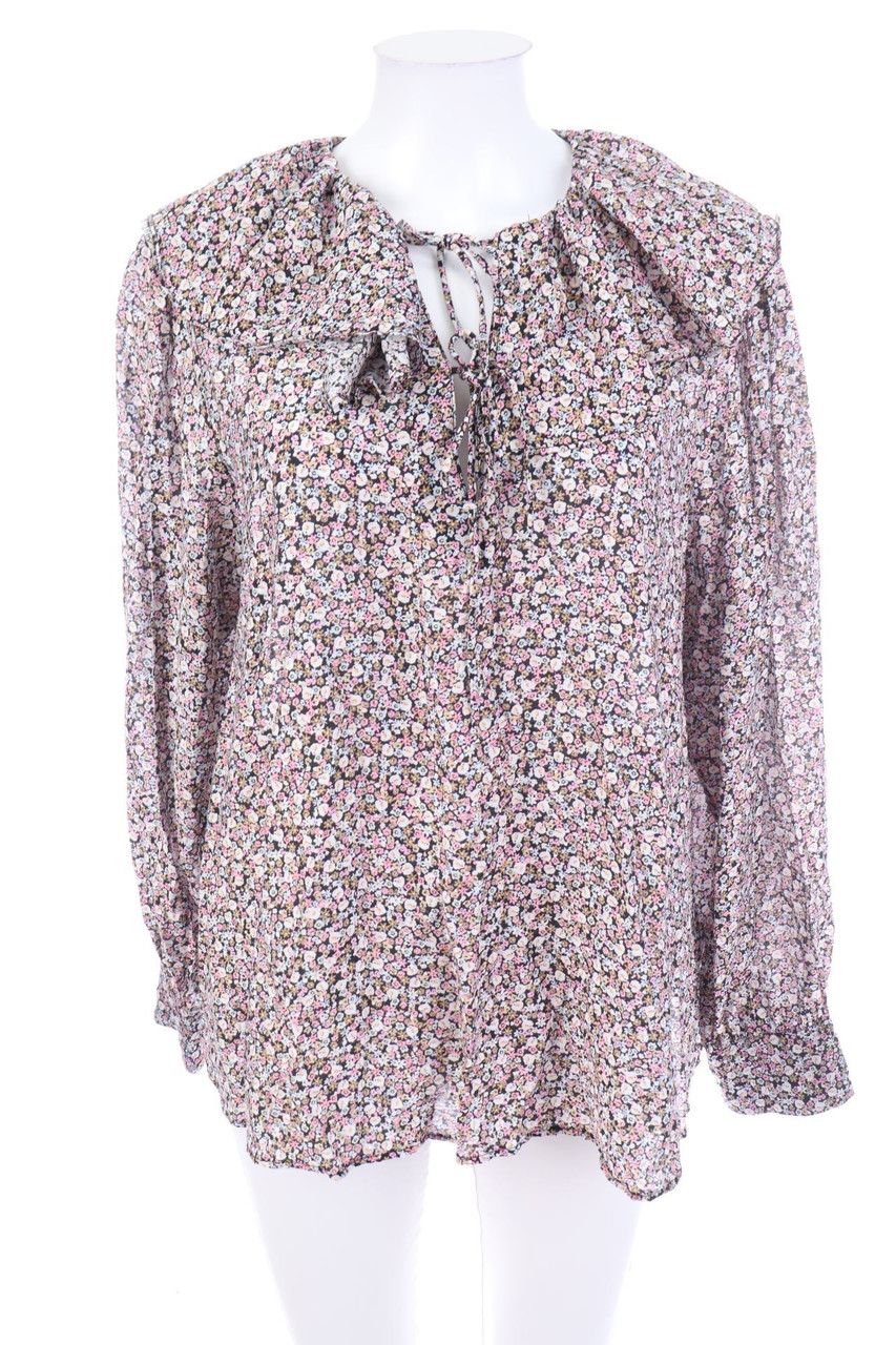 H&M - Volants-Bluse aus Viskose-Mix mit floralem Muster - L