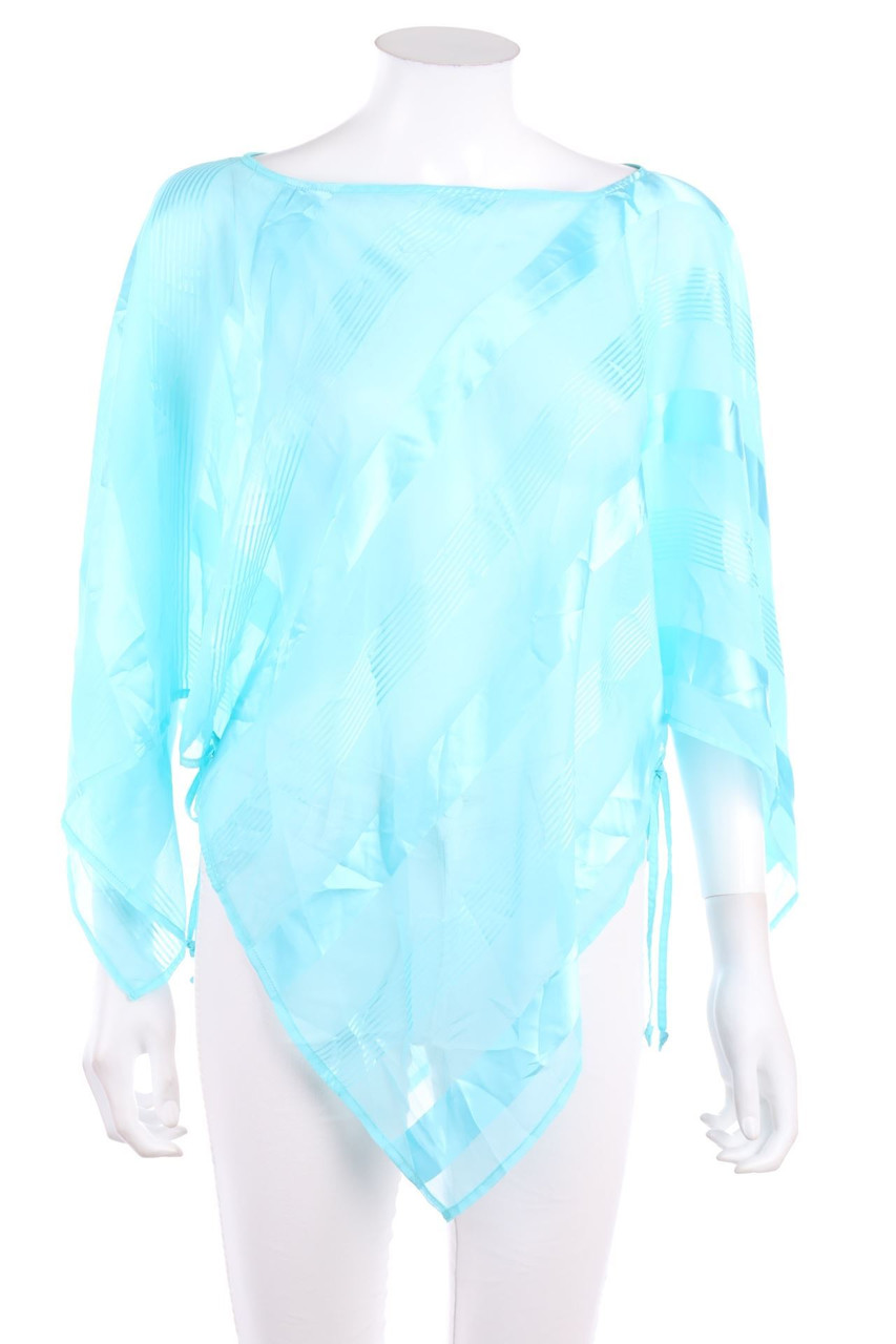 MAXIME - Strand-Poncho mit Streifen - D 40-42