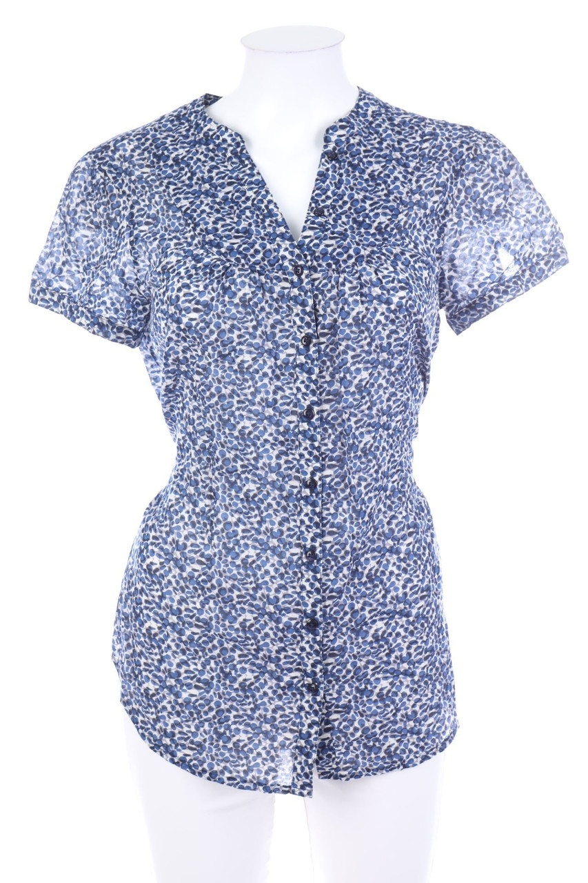 ESPRIT - Kurzarm-Bluse mit Print - D 38