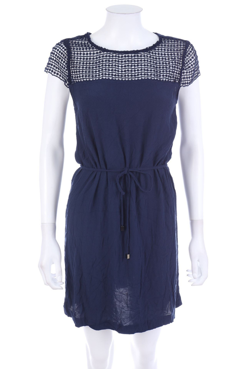 ZARA - Minikleid mit Spitzen-Einsatz - M